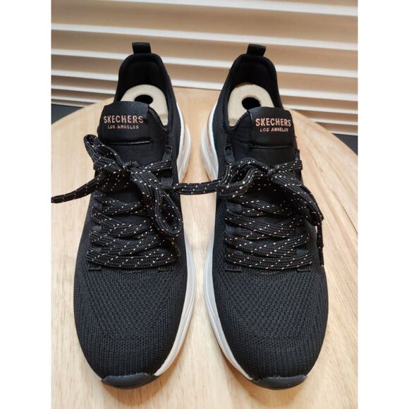 Skechers Street Pretty Knitty Sneakers – Women’s 9.5 Black | Memory Foam | NIB - Picture 8 of 10